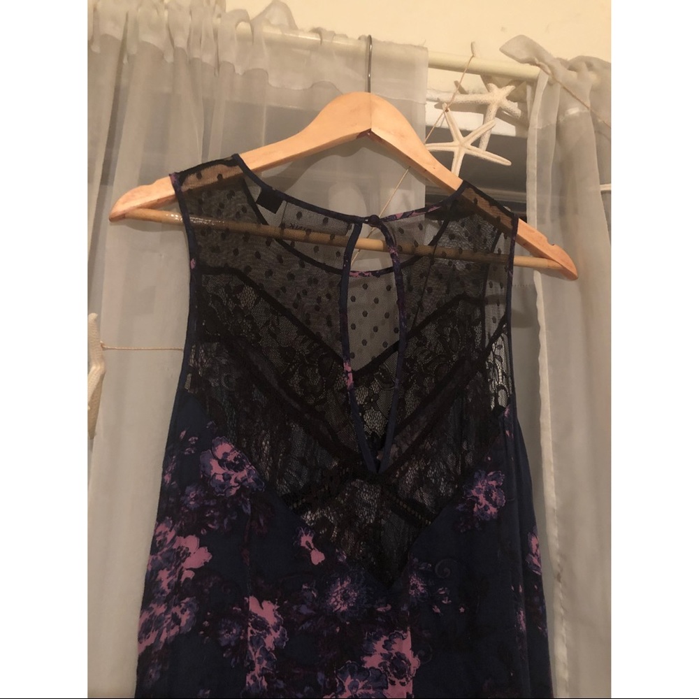 Mink Pink Floral Illusion Lace Maxi Dress